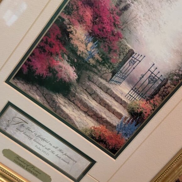 O1 THOMAS KINKADE Art Print Title "The Garden of Promise" with COA - Picture 4 of 6